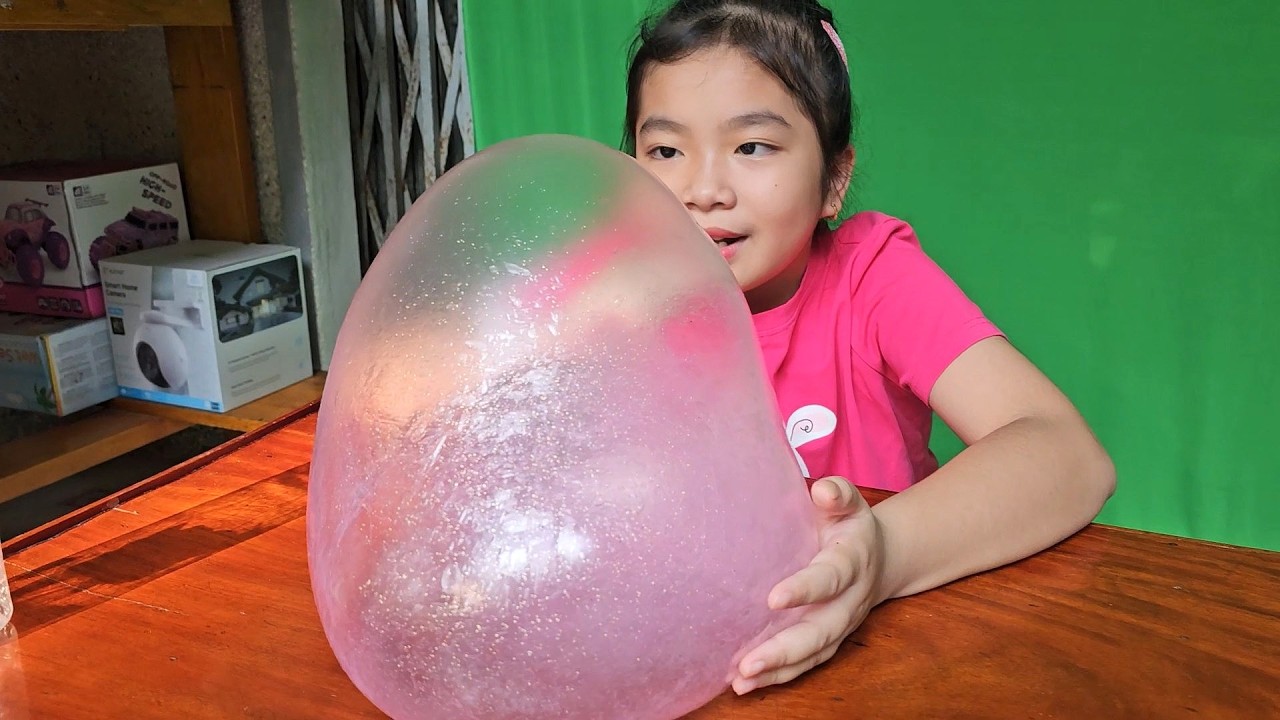 🧪🎈🧫 Muội thổi bóng slime khổng lồ 😲❤️ Xí Muội Family 472
