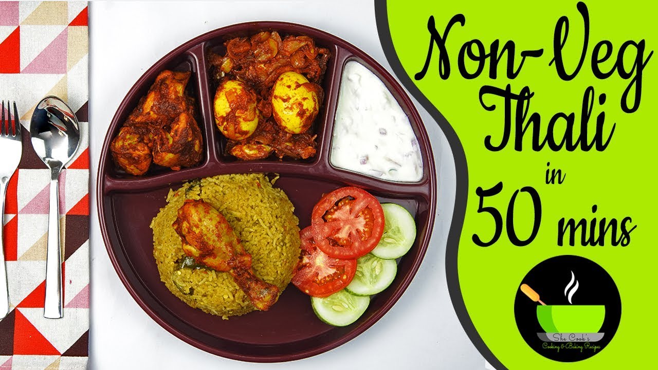 Non Veg Thali In 50 Mins | Sunday Indian Lunch Routine |  Sunday Special Lunch Menu