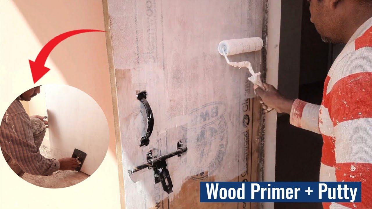 Flash Door ko Paint Kaise Karen | Asian Paints Wood Primer how to use