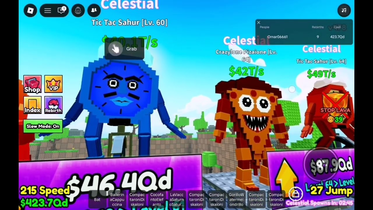 جبت حجات ندره ف ماب survive lava for brainrots