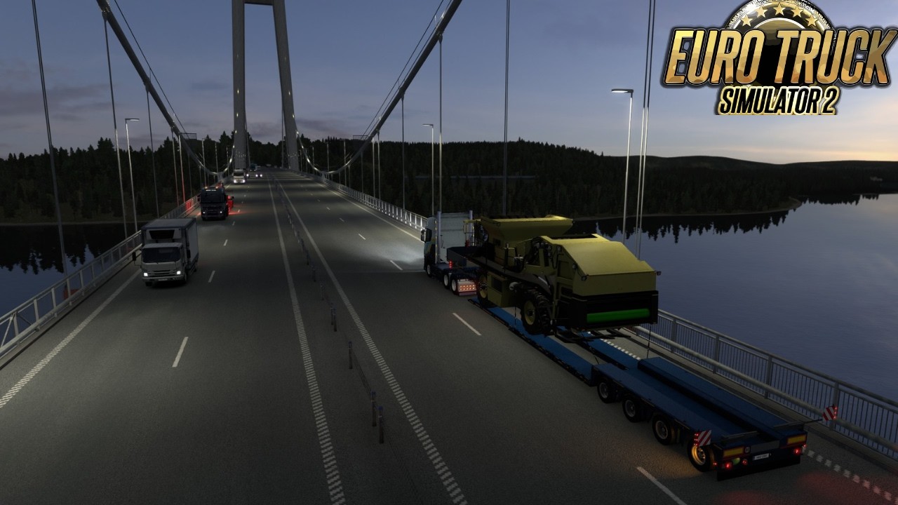 Hauling a Cotton Harvester to The Capital City Of Sweden | ETS2 No Commentary