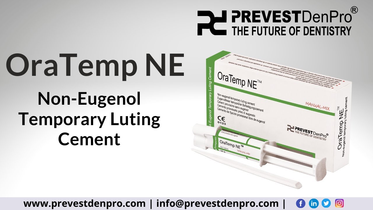 Oratemp NE | Non-eugenol Temporary Luting Cement | Prevest DenPro | The Future of Dentistry