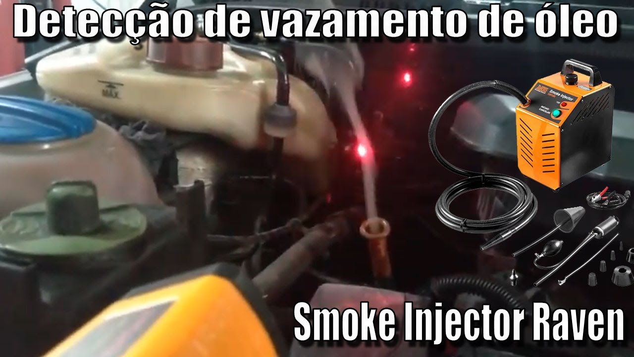 Máquina fumaça detectando vazamento no VW EA-111