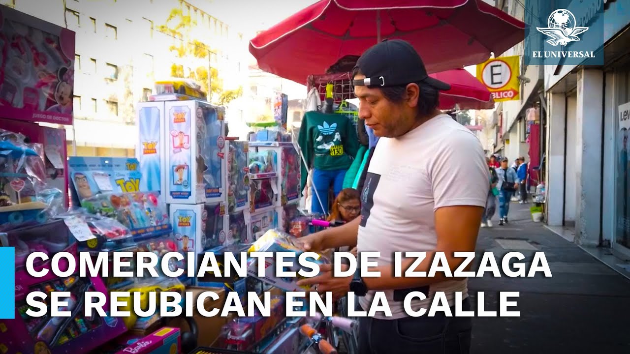 Locatarios de Izazaga 89 improvisan puestos en la calle