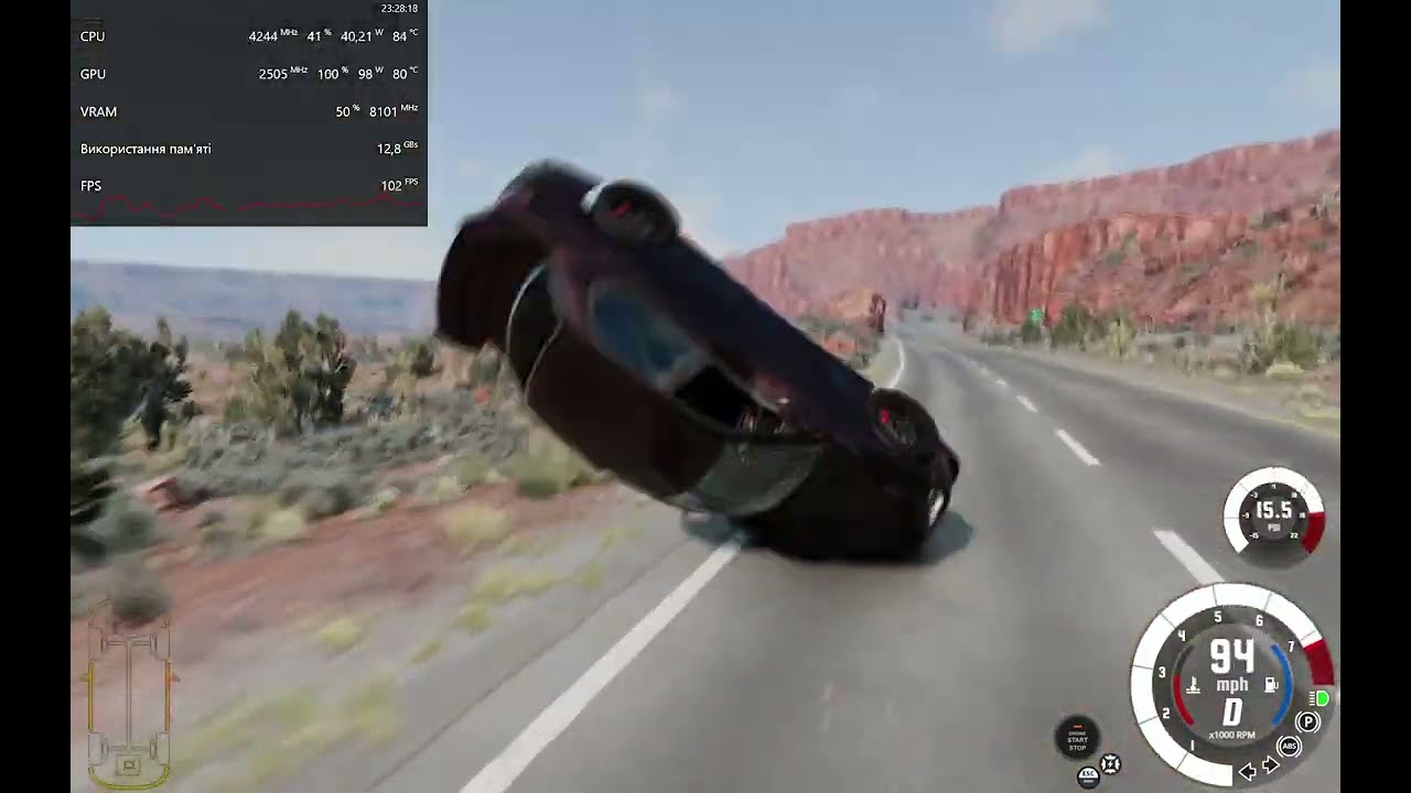 BeamNG.Drive I Asus Rog Strix G16 I RTX 4060 laptop I i5 13450HX 13th I High I Ultra I Medium set