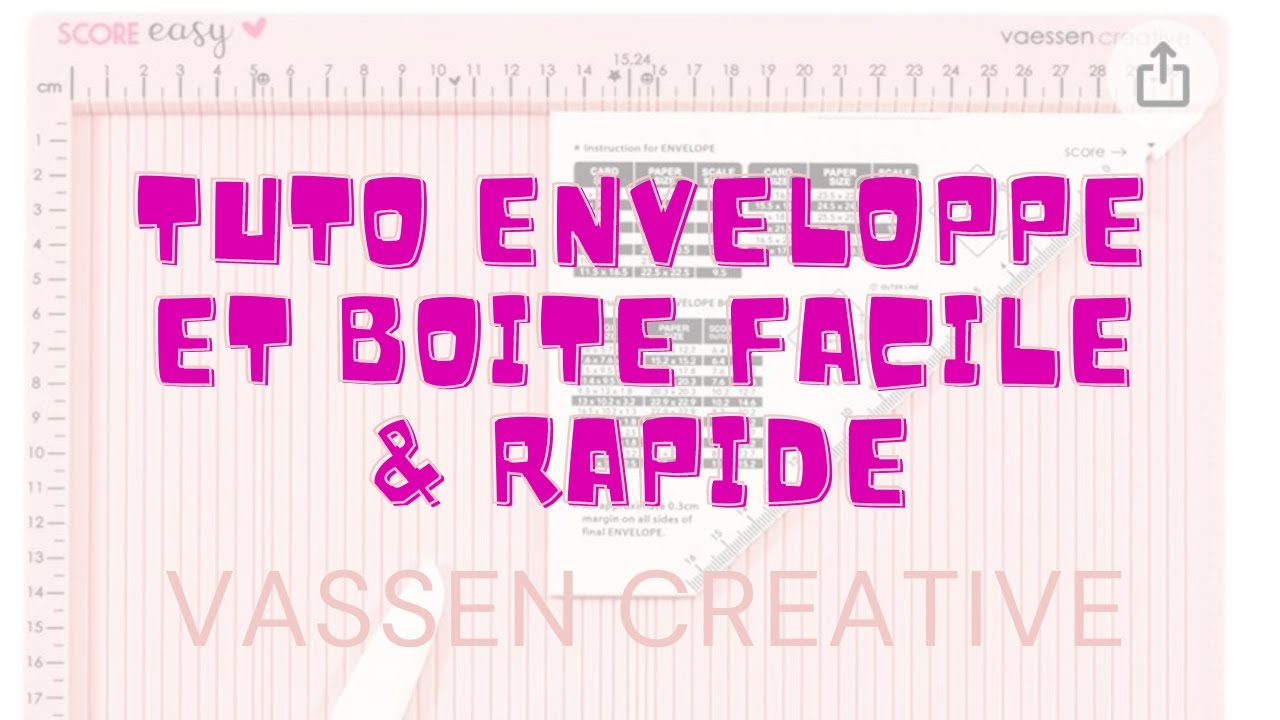 DES PLIS PARFAIT / TUTO ENVELOPPE ET BOITE FACILE & RAPIDE #vassencreative #tutorial #scrapbooking
