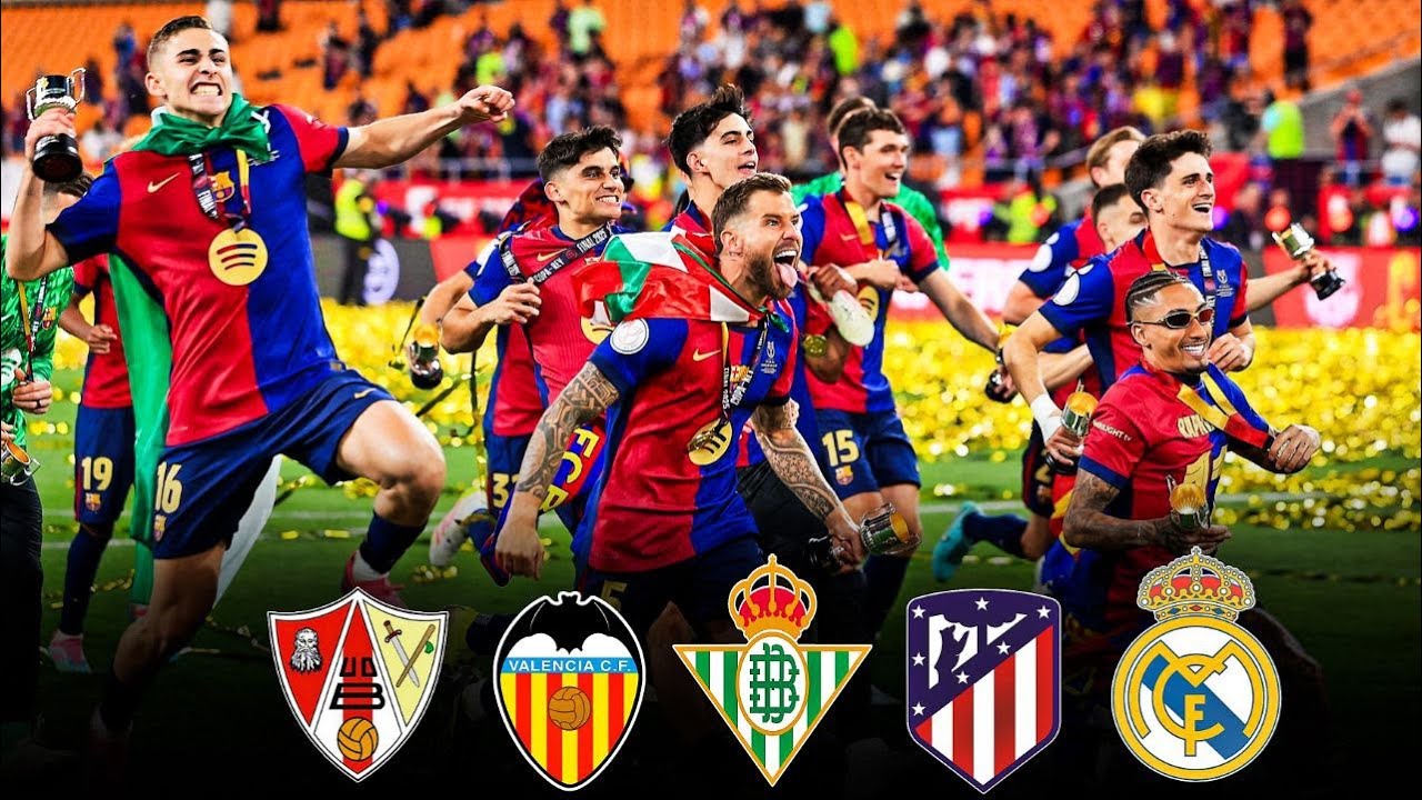 طريق برشلونة للقب كأس الملك الاسباني 2025 - تعليق عربي 🔥