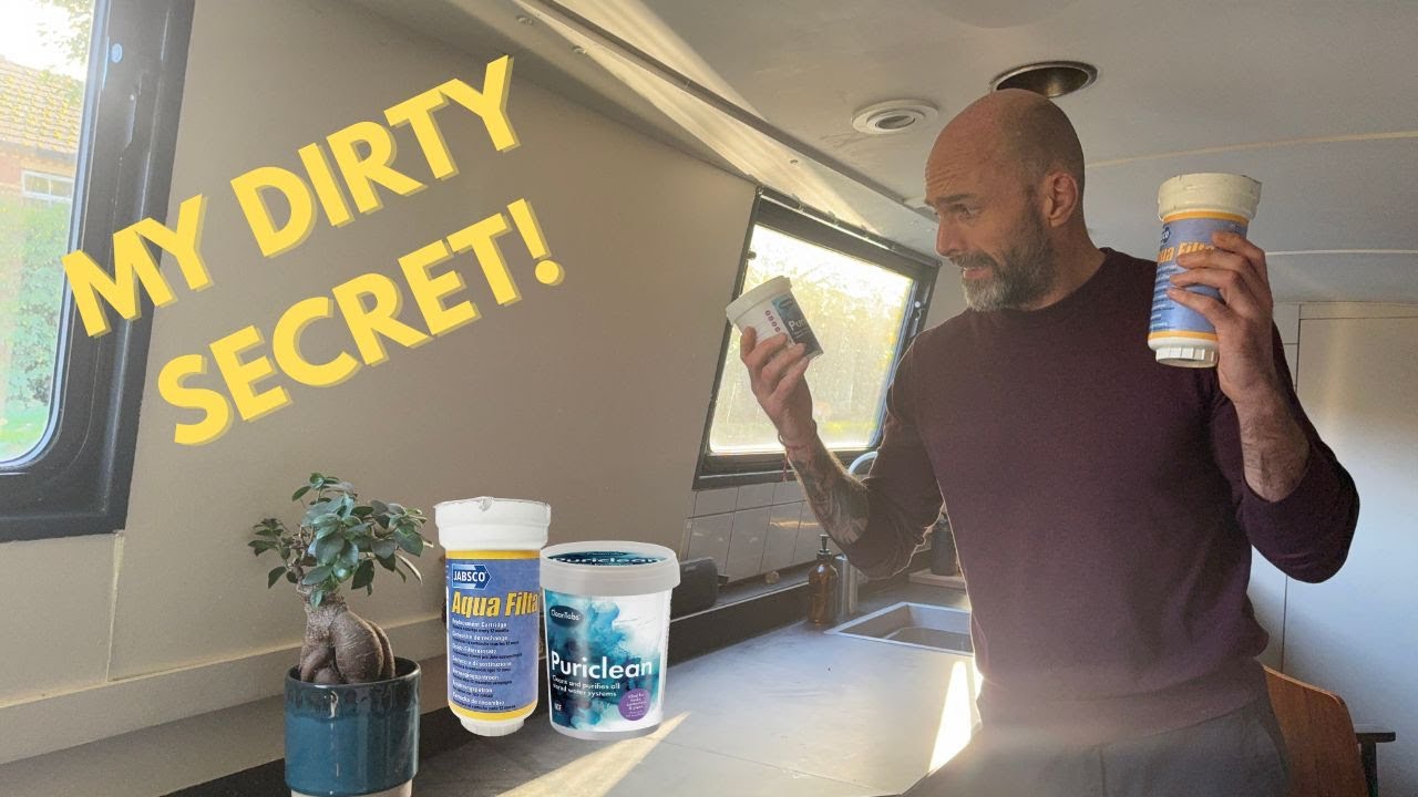 Как очистить систему водоснабжения узкого судна с помощью Puriclean и заменить фильтр для воды Ja...