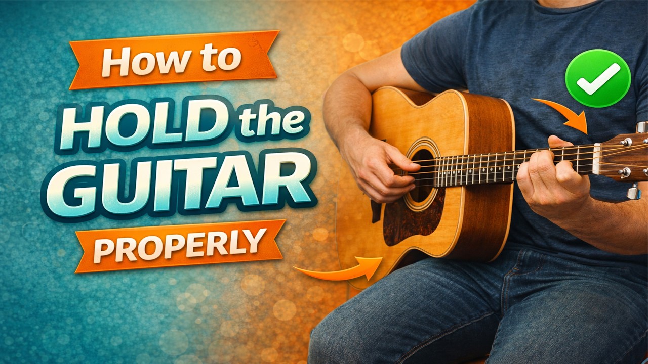 The RIGHT Way To Hold a Guitar | Avoid this beginner mistake  Class 2