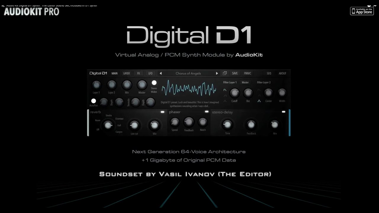 Audio Kit Digital D1 Synth : The Editor Sound Set, included in D1 Synth