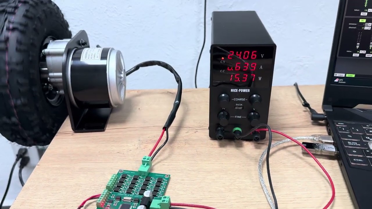 Control de motor de CD de 24v con DMX