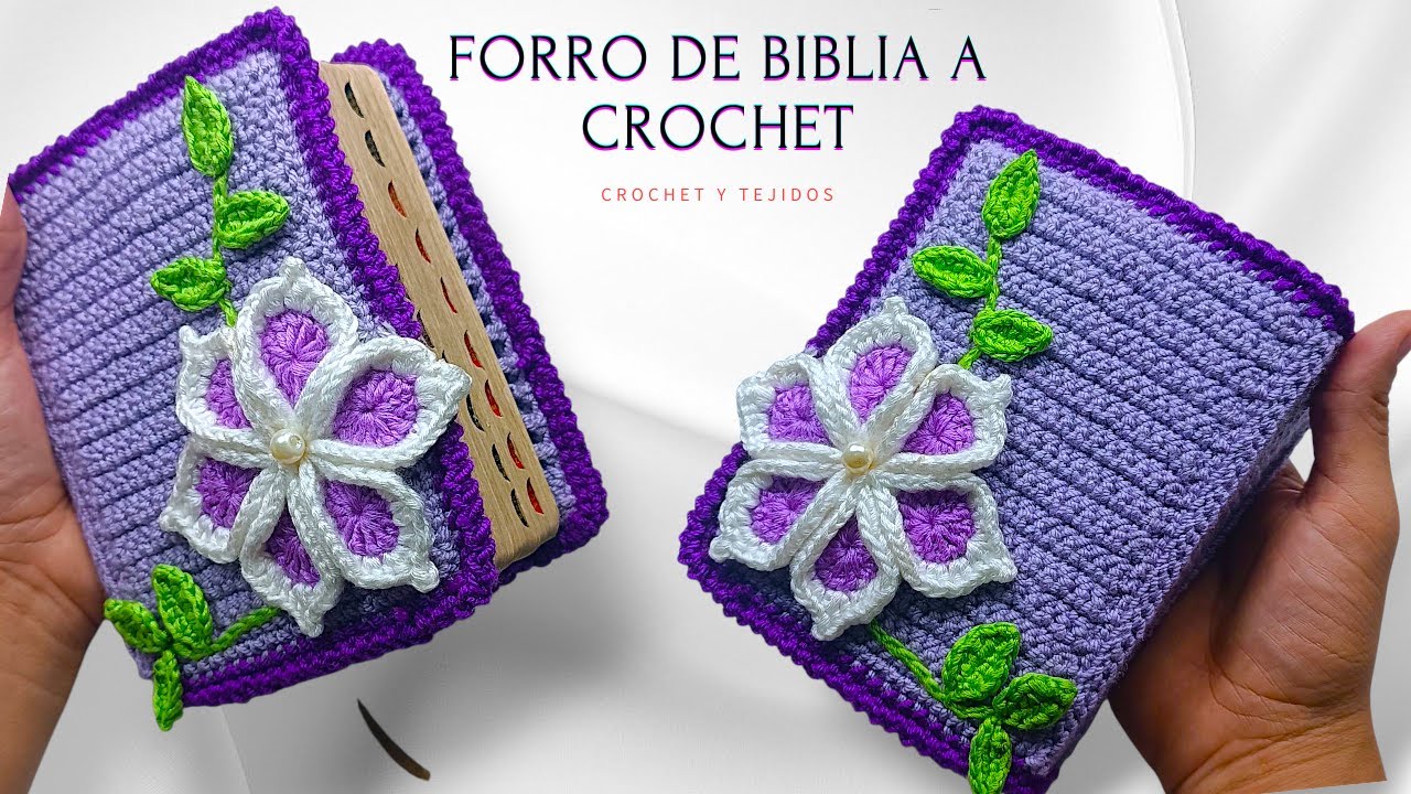 HERMOSO forro de Biblia tejido a crochet paso a paso / crochet paso a paso