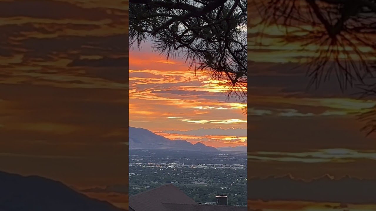 Amazing Sunset from our front porch in Salt Lake City, Utah #saltlakecity #music #nature #sunset