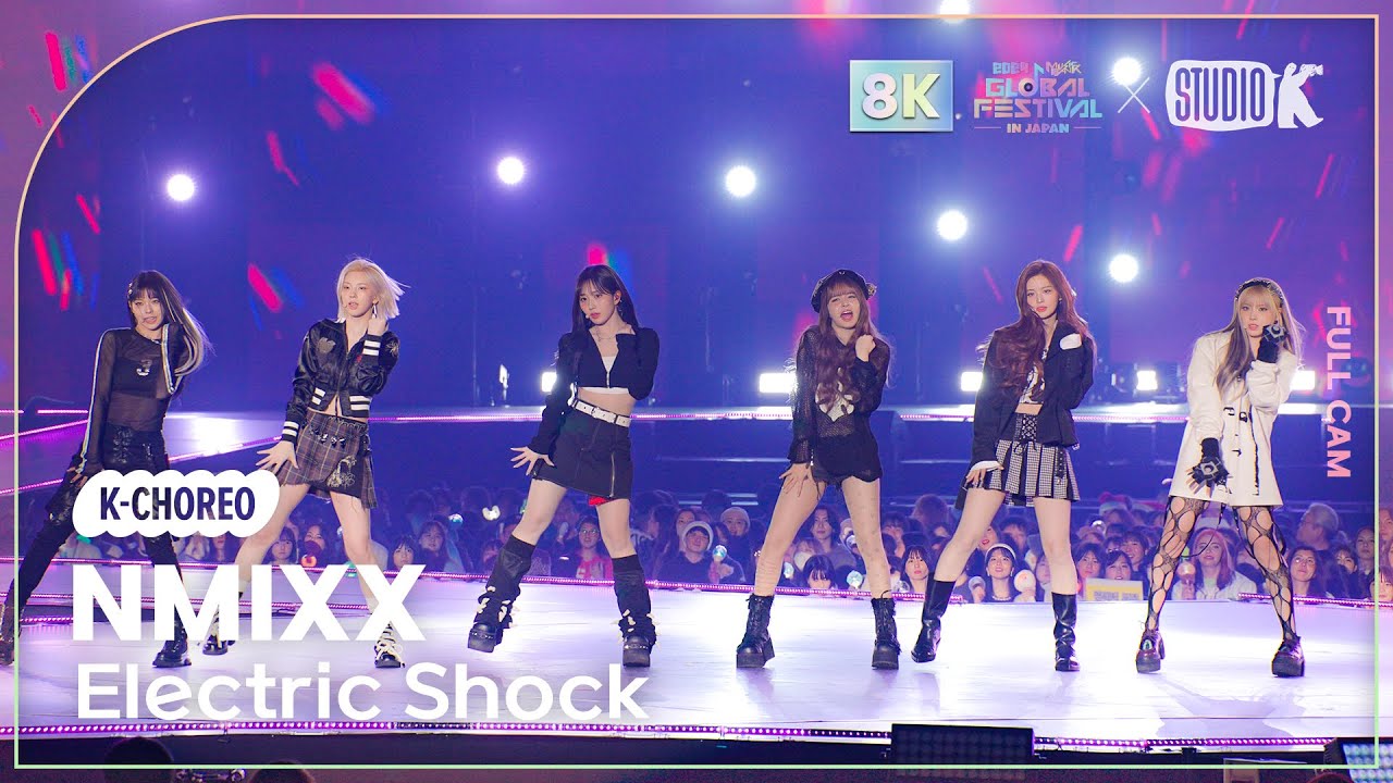 [K-Choreo 8K] 엔믹스 직캠 'Electric Shock (원곡: f(x))' (NMIXX Choreography) @뮤직뱅크글로벌페스티벌 241219