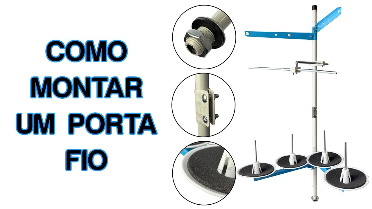 Como Montar um Porta Fio de Máquina de Costura Reta, Overlock e Galoneira