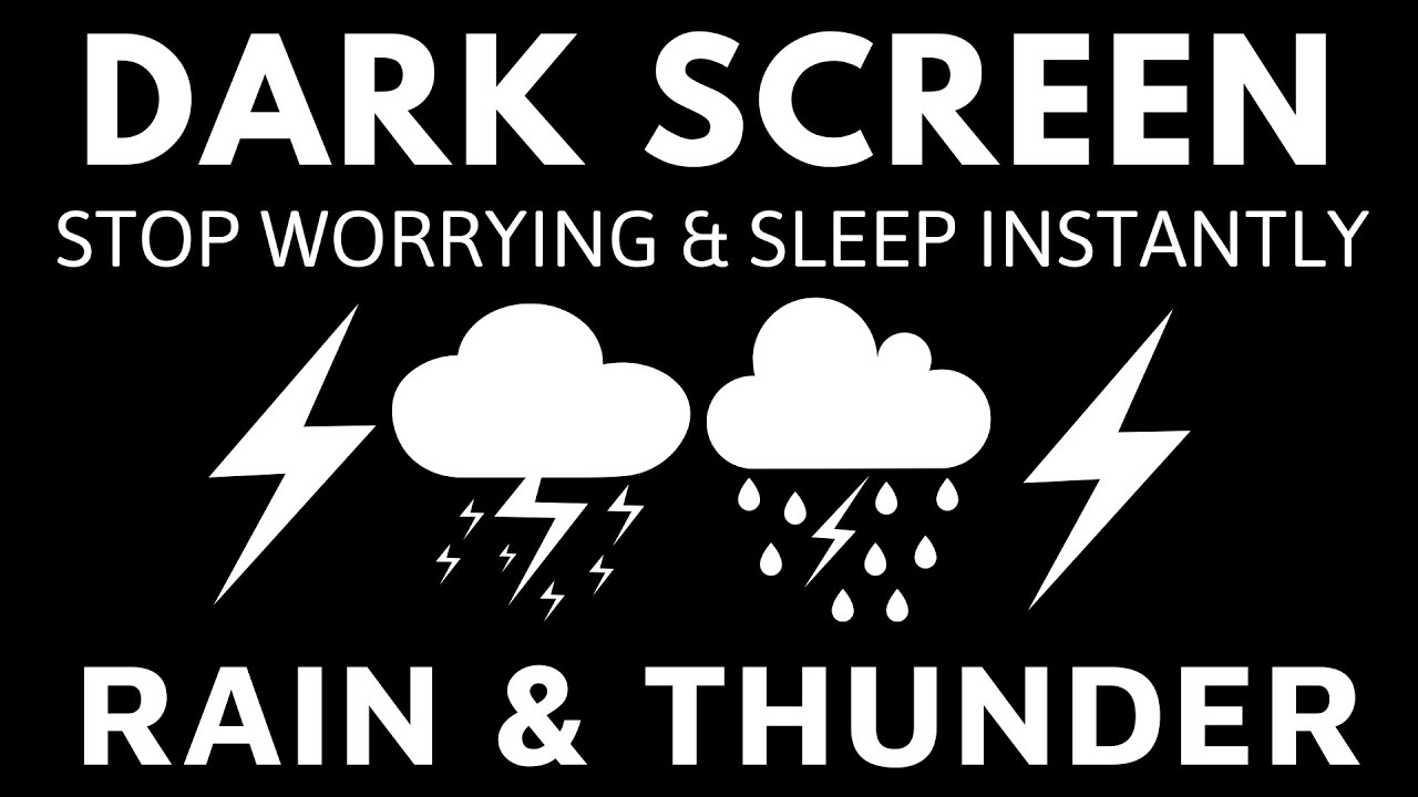 Stop Worrying & Sleep Instantly with Heavy Rain and Thunder Sounds | Sounds For Sleep Black Screen