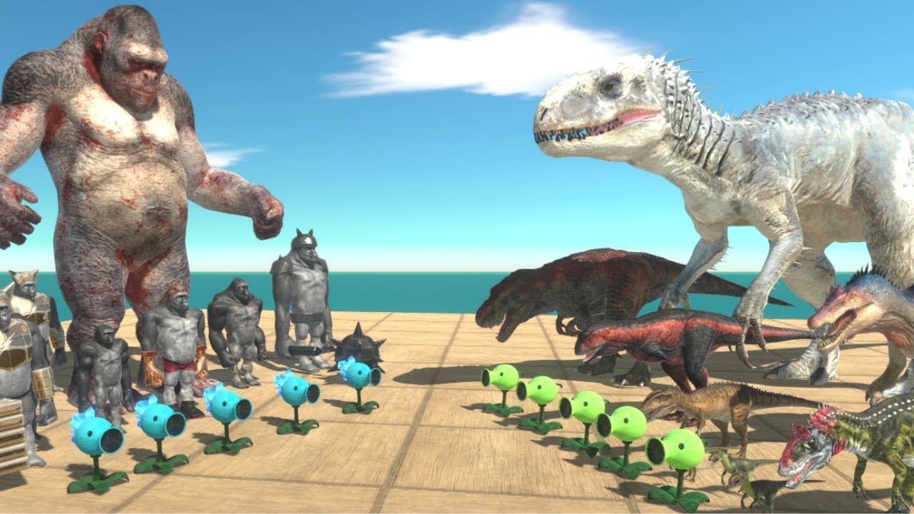 Indominus Rex vs Goro the Giant Kong | Epic Dinosaur Battle – Animal Revolt Battle Simulator