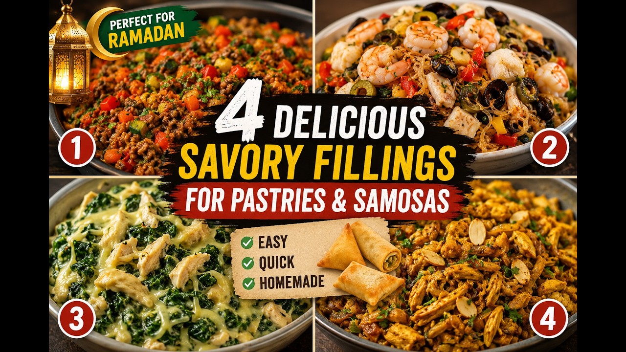 4 حشوات لذيذة لا استغني عنها في شهر رمضان (Easy Pastry Fillings)