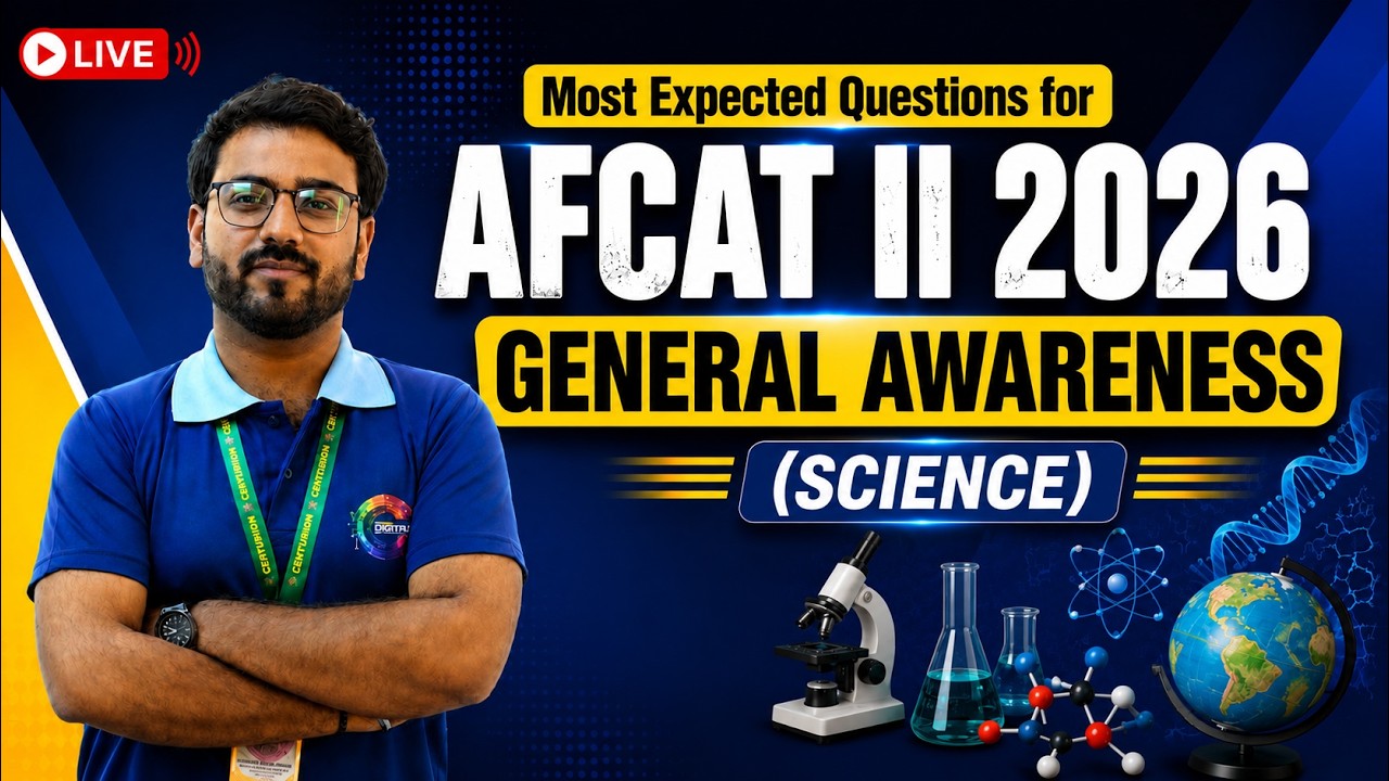 AFCAT 2 2026 General Awareness Most Expected Questions | Science Important MCQs | #afcat2026