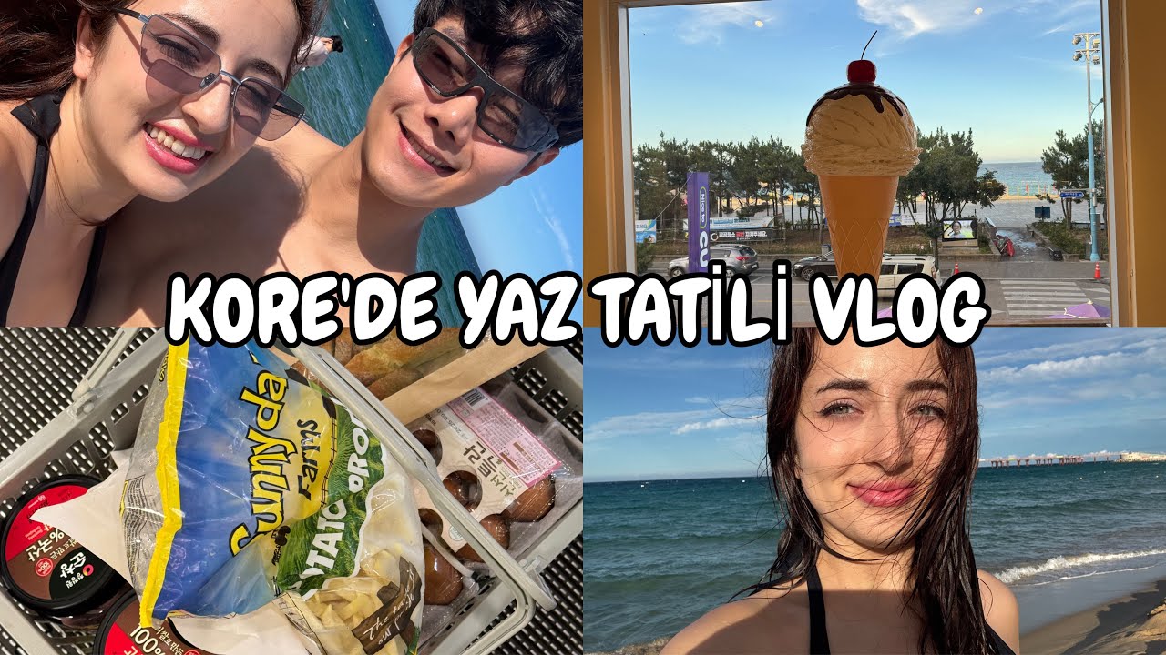 Kore'de market alışverişi ve deniz tatili VLOG 🛍️⛱️☀️