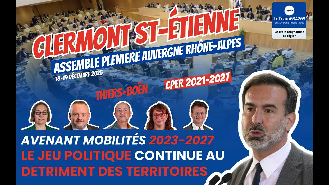 La réouverture de la ligne Clermont Saint-Étienne au coeur des débats lors de la dernière plenière