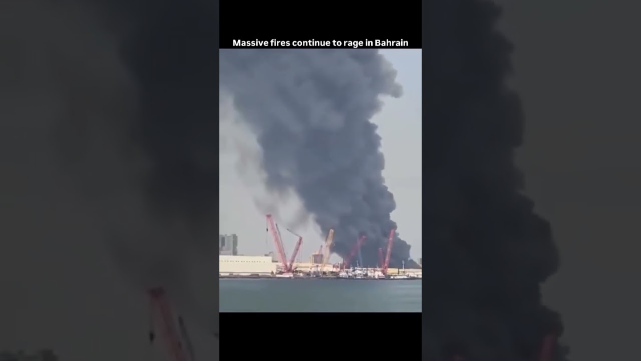 Emergency in Bahrain: Large Blast Reported Following Iran&ndash;US Escalation#iranattackusbase #IranAttack