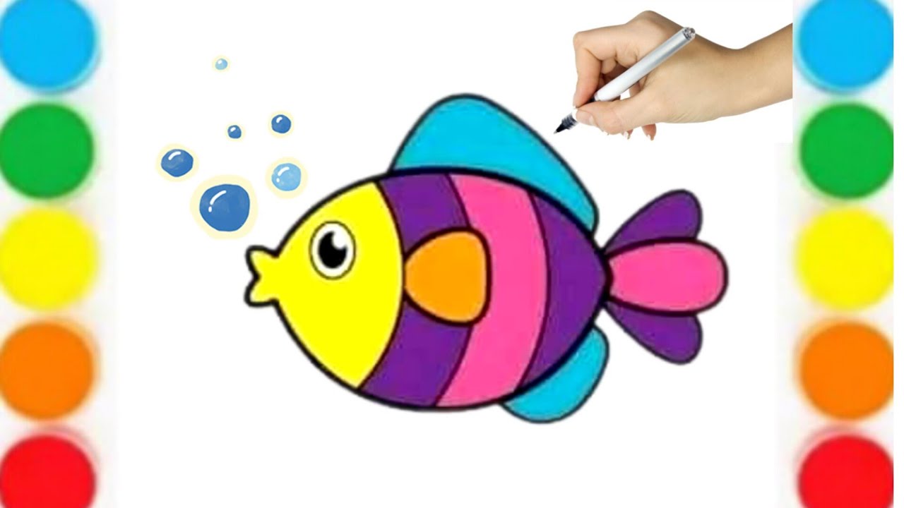Fish Drawing Easy | how to draw fish for beginners and kids  