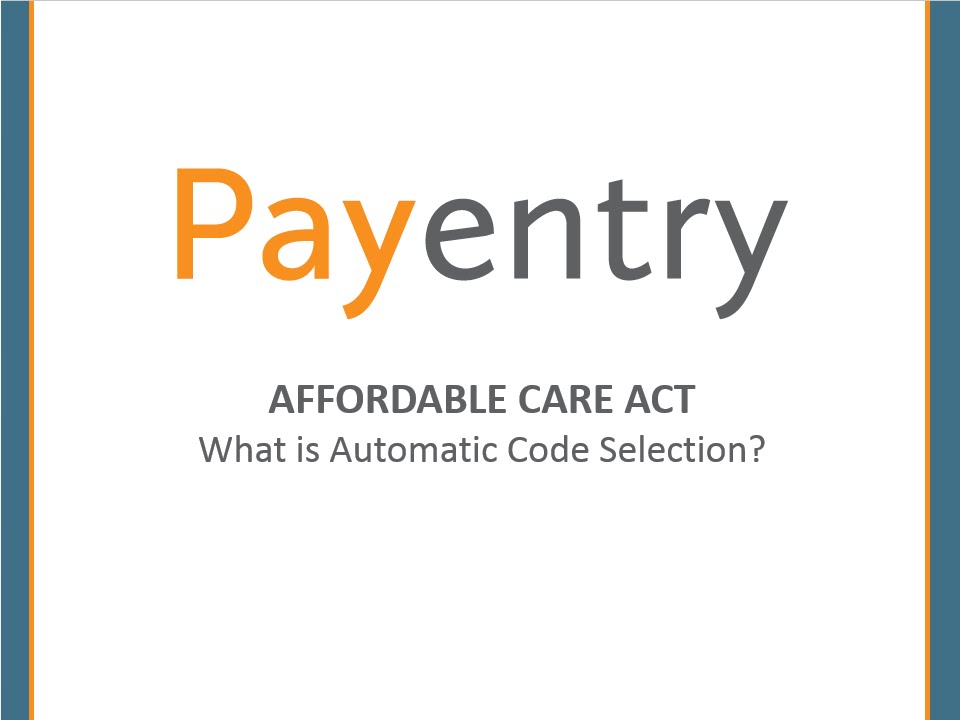 ACA - What is Auto Code Selection?  PE