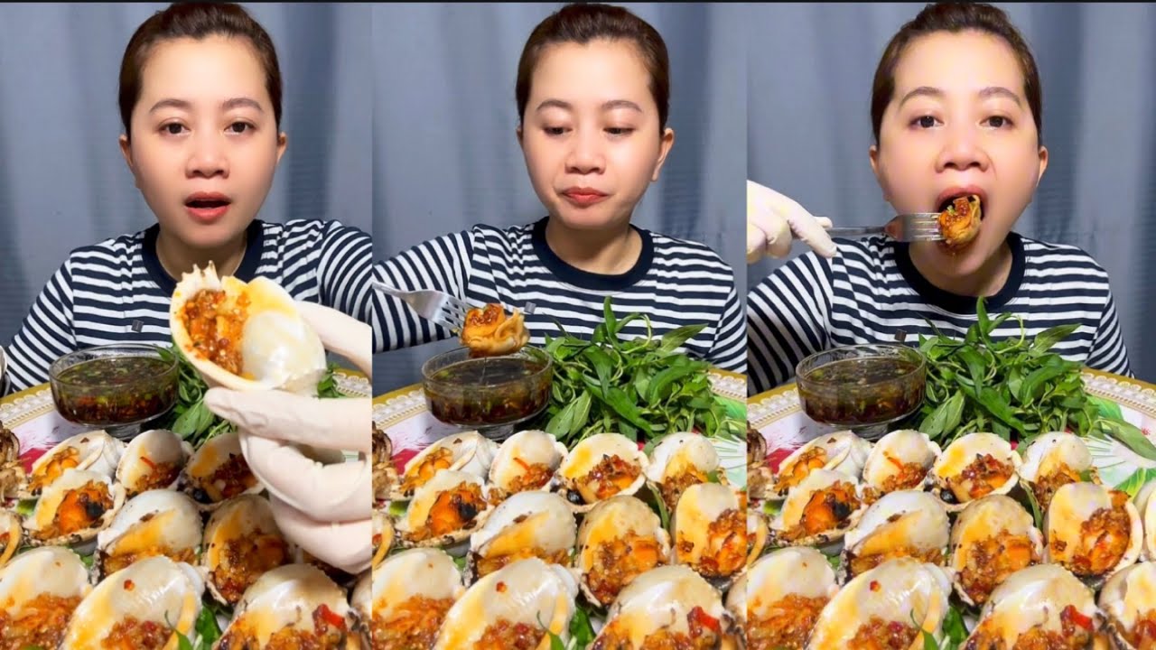 Một mâm ốc tỏi nướng sa tế ngon quá xá 