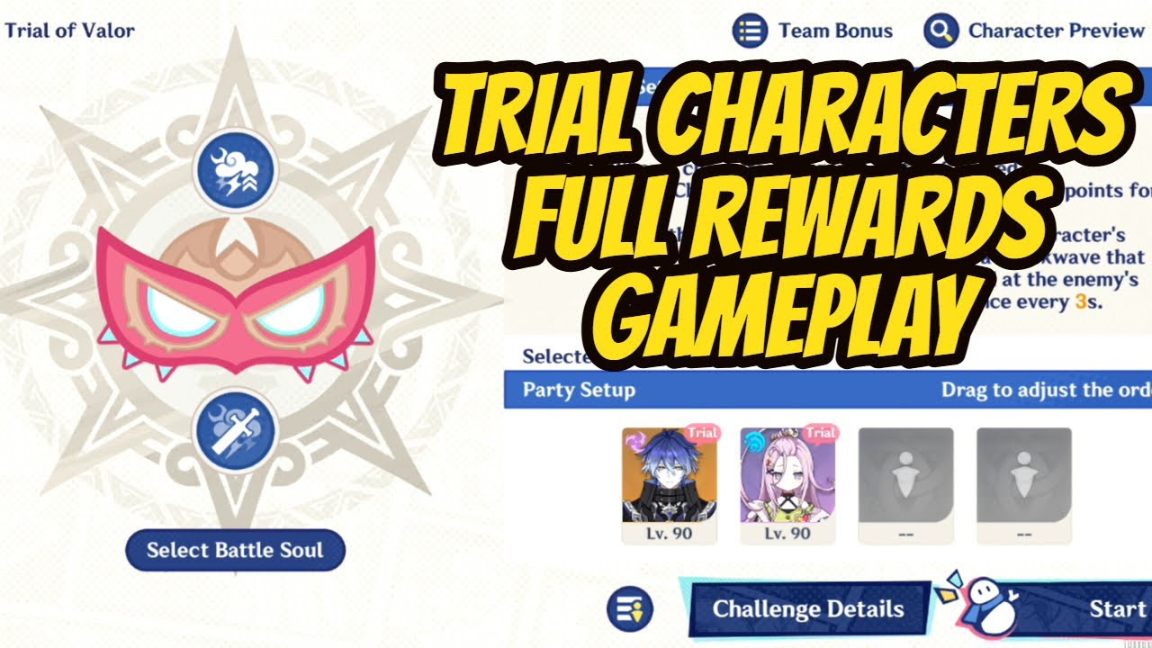 [Part 4] Trial of Valor Full Rewards Gameplay Using Trial Characters Only | Genshin Impact On Mobile