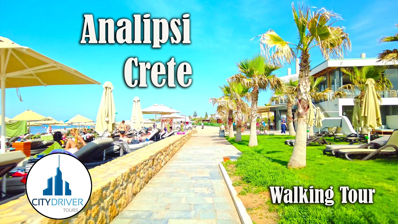 Analipsi Beach, Crete 🇬🇷 | You’ve Never Seen It Like This! 🌊✨ | 4K Tour