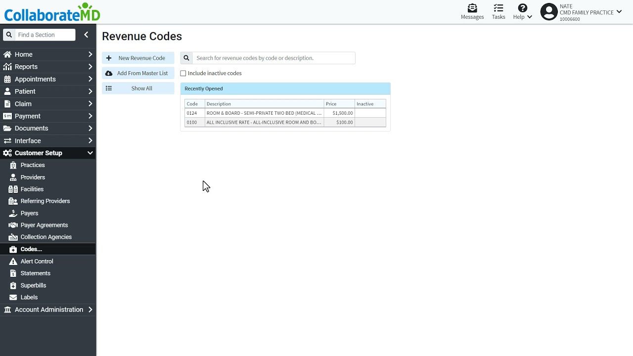 How To Add Revenue Codes