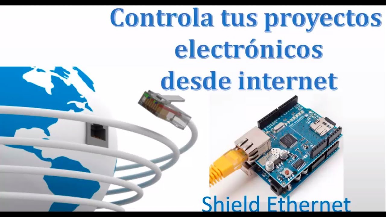 control domotico por INTERNET cableado con shield ethernet  y arduino, prender led hola mundo