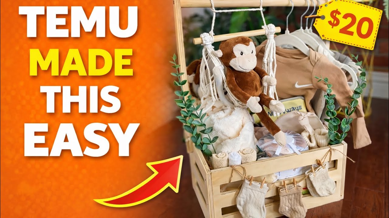  $20 Temu Baby Shower Crate vs DIY | Budget Baby Shower Gift Idea