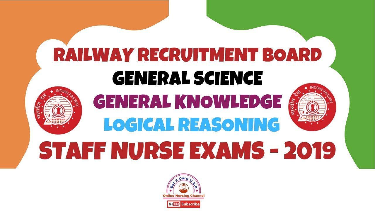 RRB Staff Nurse Exam Questions on General Science GK and Logical Reasoning