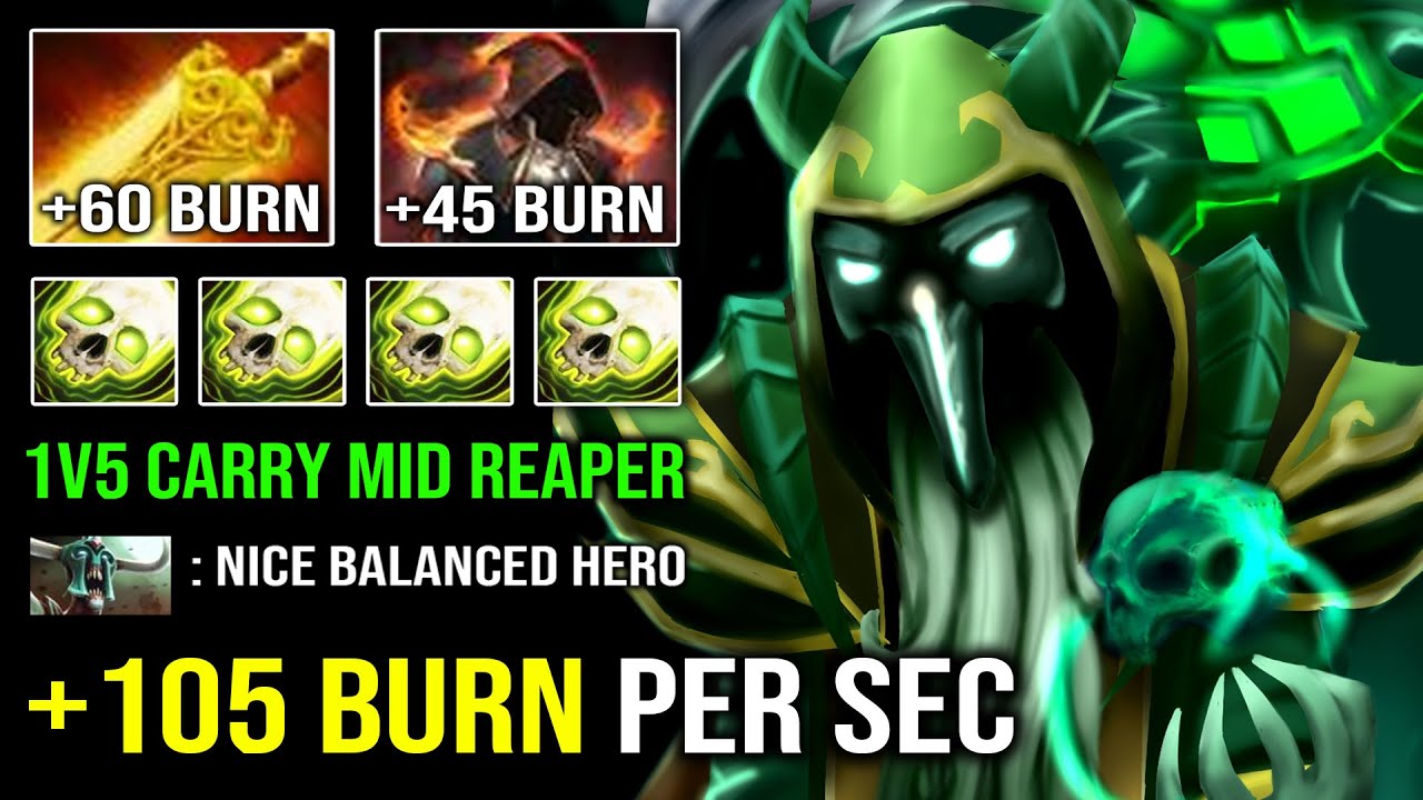 WTF +105 Cloak Flame Radiance DPS 1v5 Unlimited HP Regen Necrophos 15Min Radiance Dota 2