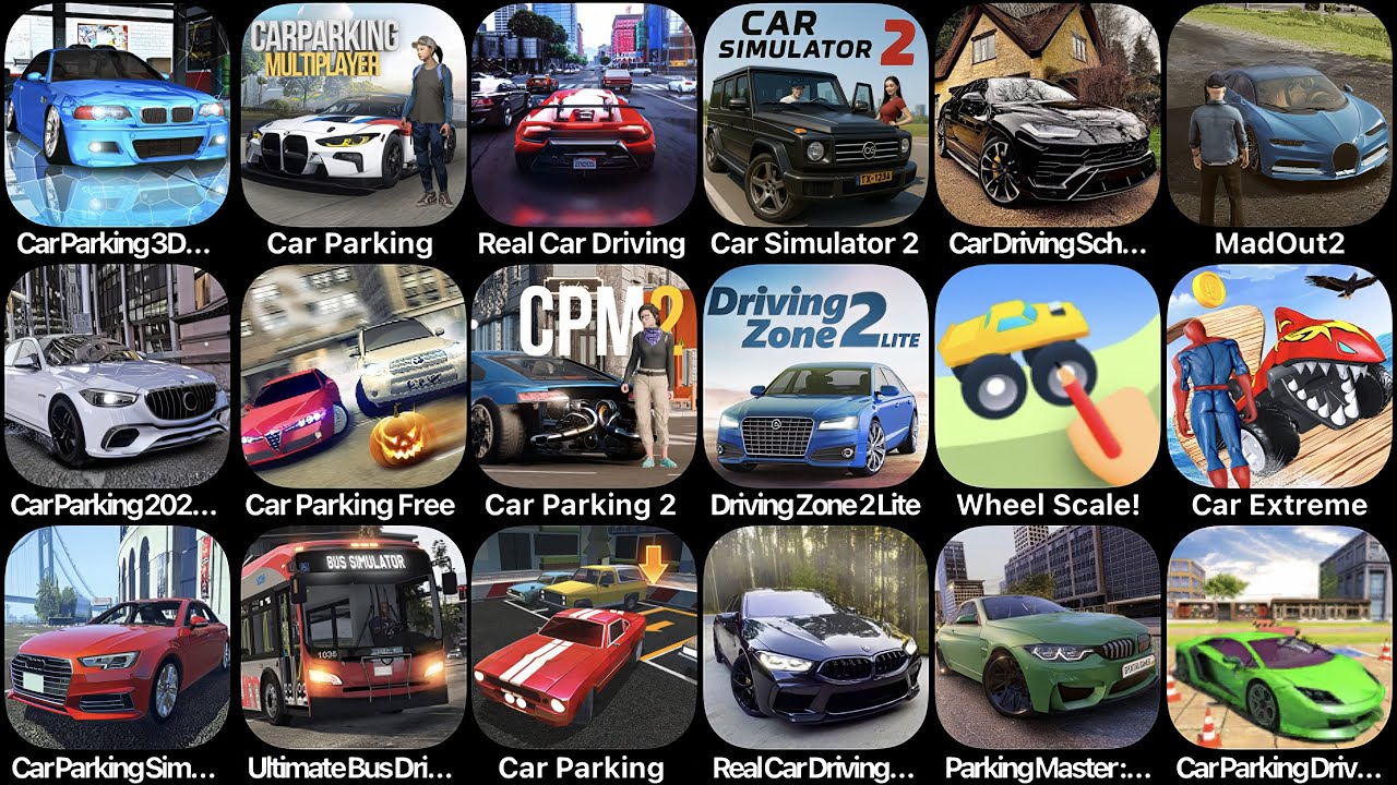 Car Parking 3D,Car Parking Multiplayer,Car Parking Simulator,Ultimate Bus Driving,Car Parking