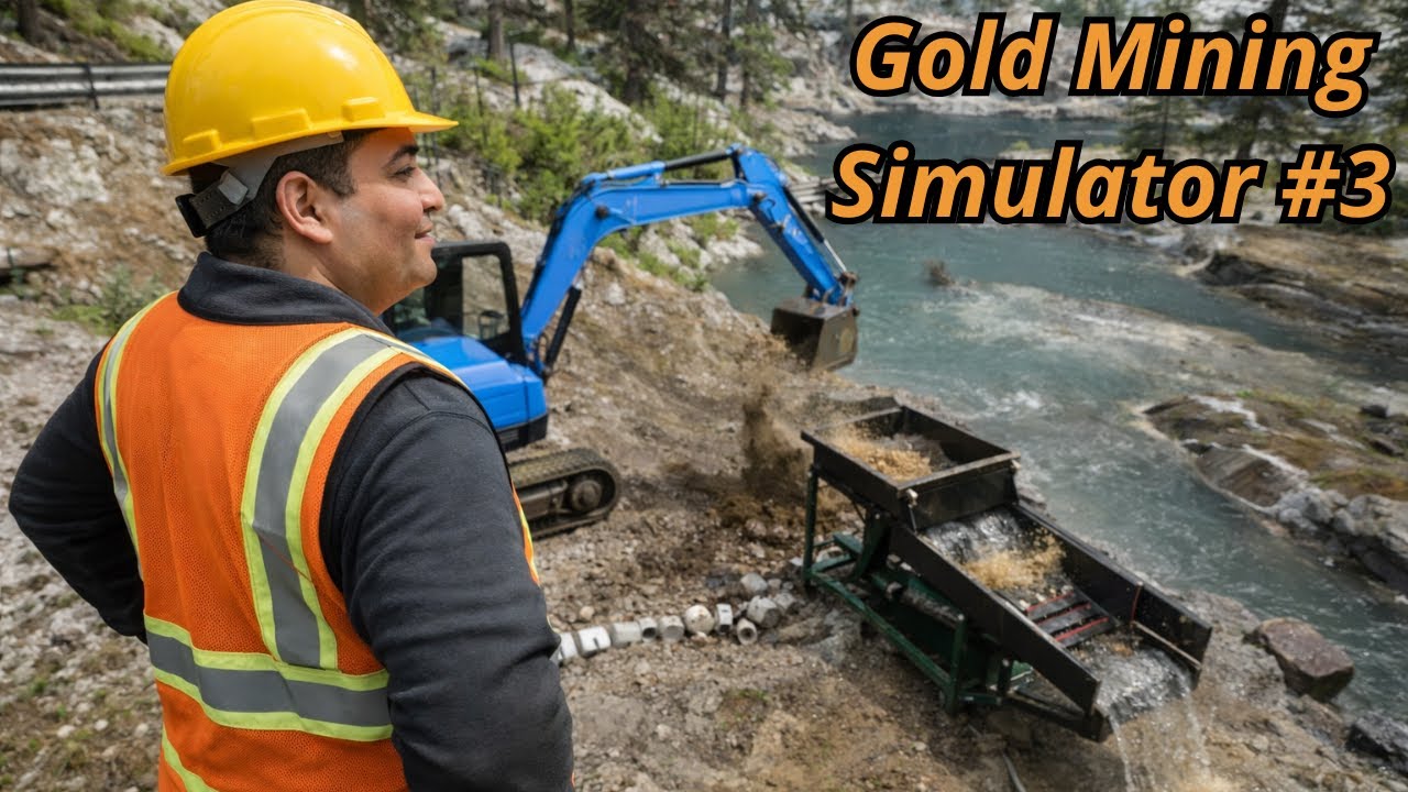 Gold mining simulator: #3 Mini planta de lavagem funcionado e pegando Diamante e Ouro #FebredoOuro