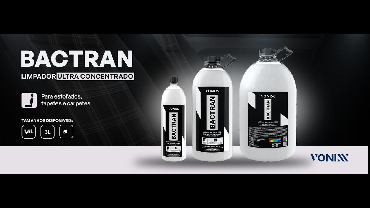 Bactran Limpador Bactericida 7 em 1 (Passo 2 do Sistema VSC) - Vonixx Diluição: Até 1:60