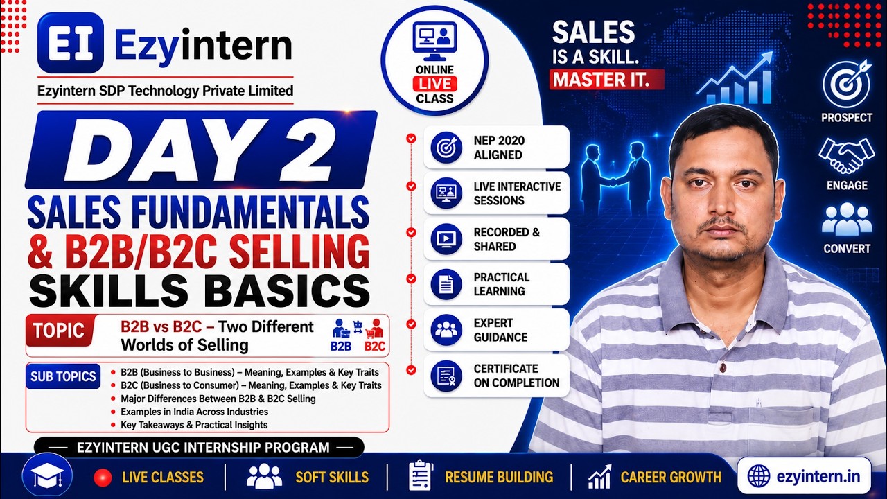 Day 2: B2B vs B2C Selling | EzyIntern UGC Internship Program