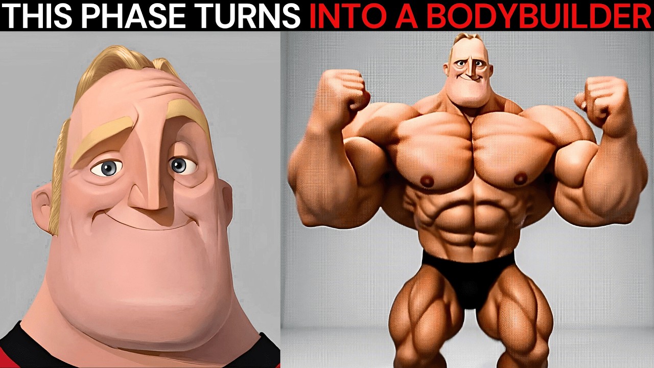 Mr Incredible Becoming Uncanny meme (This phase turns into a bodybuilder) | 30+ phases