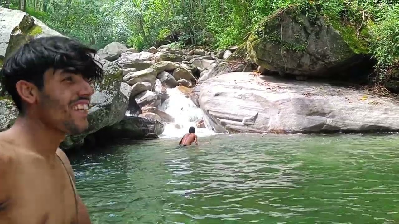 Kta haru sanga first time khola ma swimming gariyo🥶