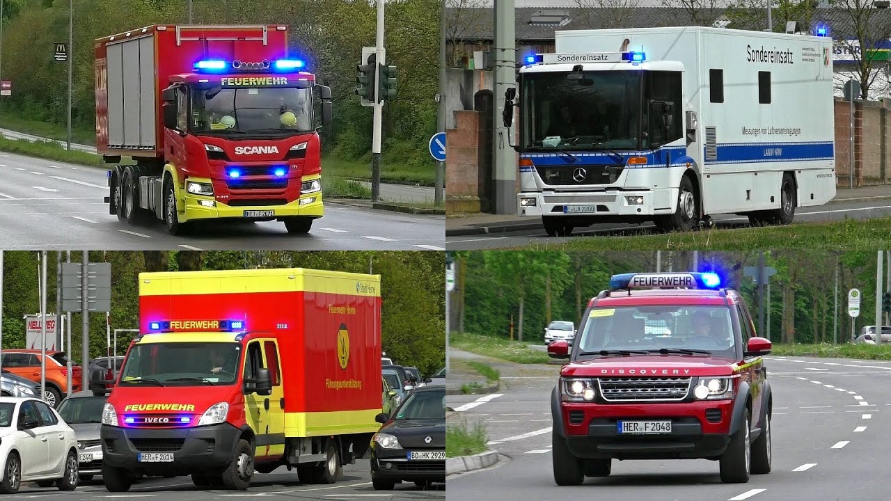 [CHEMIEUNFALL bei EVONIK!] GROẞALARM in HERNE - Einsatzfahrten