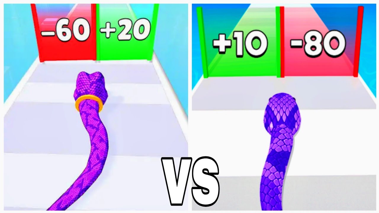Snake Run Merge Evolve vs Snake Run Race - All Level Gameplay (NOOB vs PRO vs HACKER) 