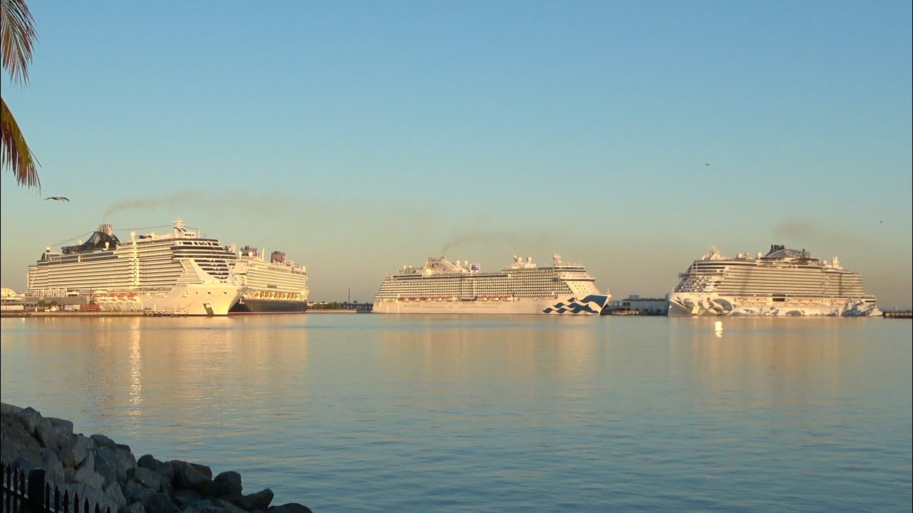 6 Ships Docked in Port Canaveral