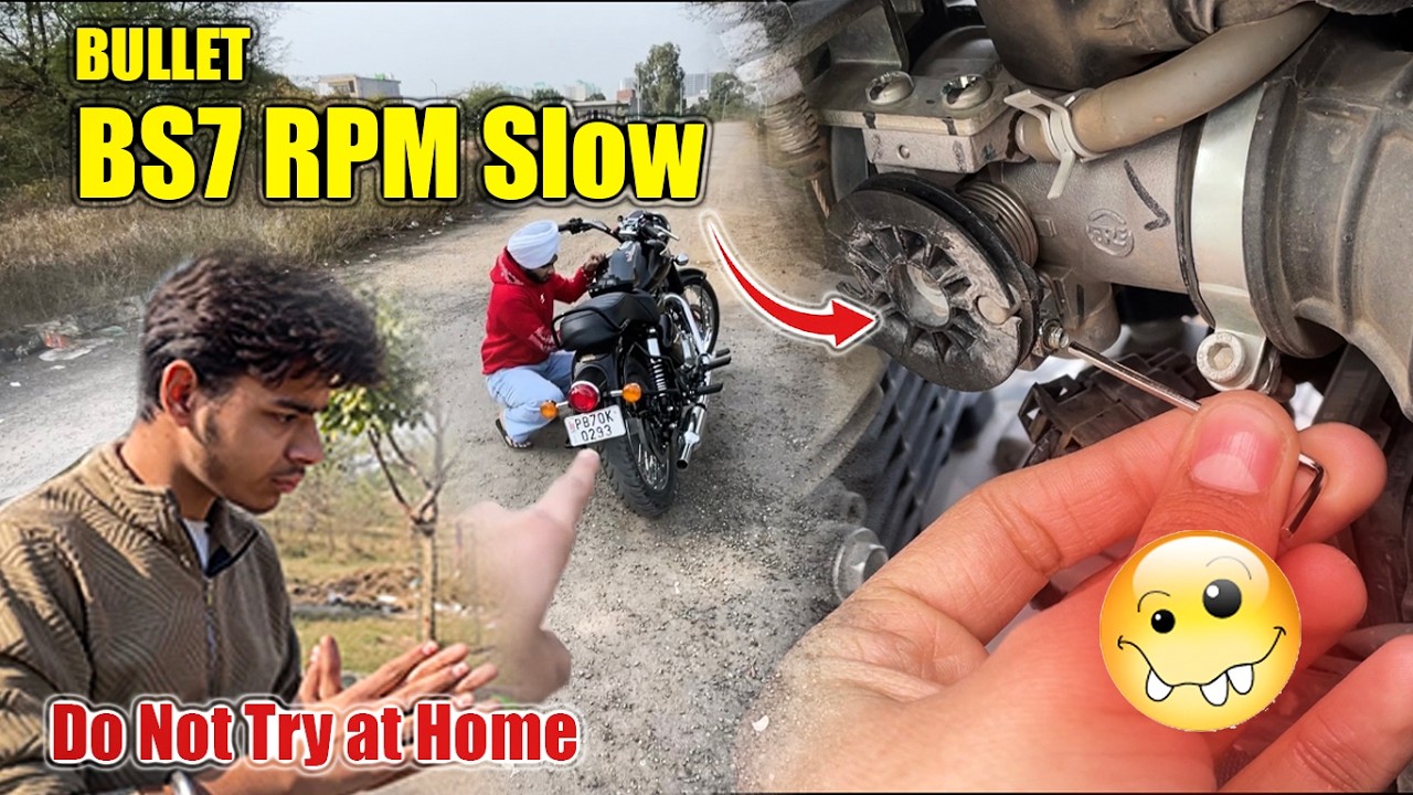BS7 Bullet 350 RPM Slow at Home |  Don't Try This! 🙄😐