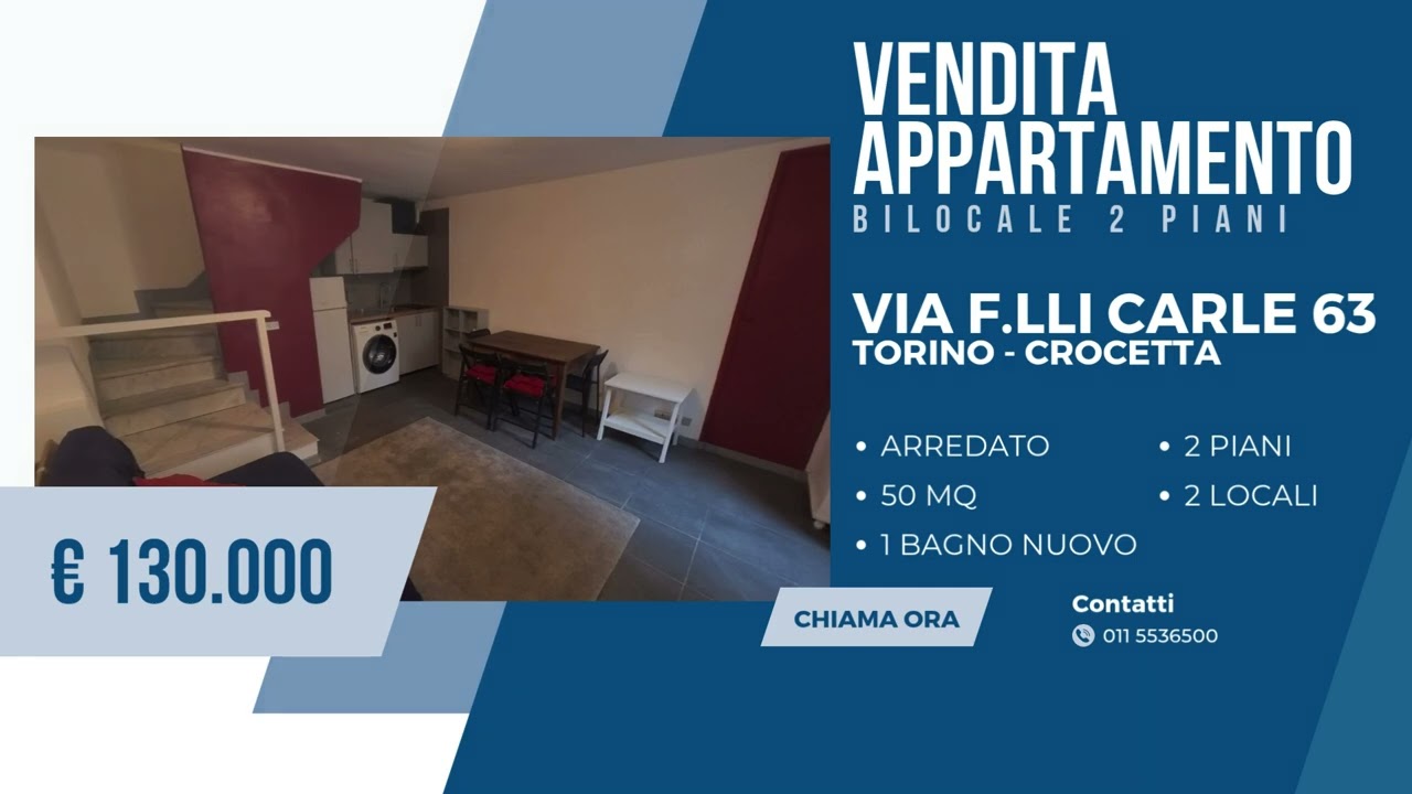 Bilocale in Centro a Torino - Via Fratelli Calre 63