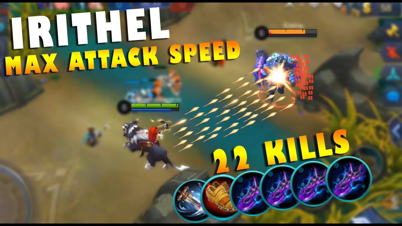 NEW HERO IRITHEL MAX ATTACK SPEED BUILD GAMEPLAY! INSANE DAMAGE!