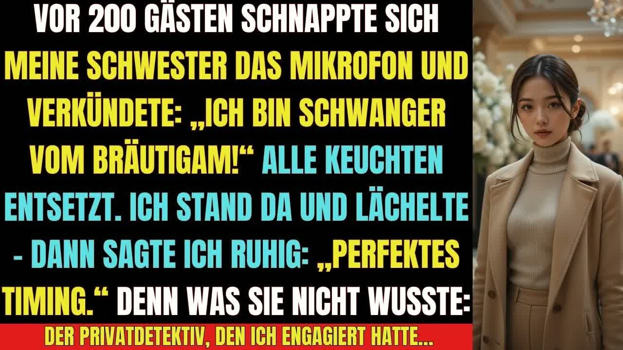 „Ich bin schwanger vom Bräutigam!“ – Meine Schwester griff zum Mikrofon vor allen Gästen