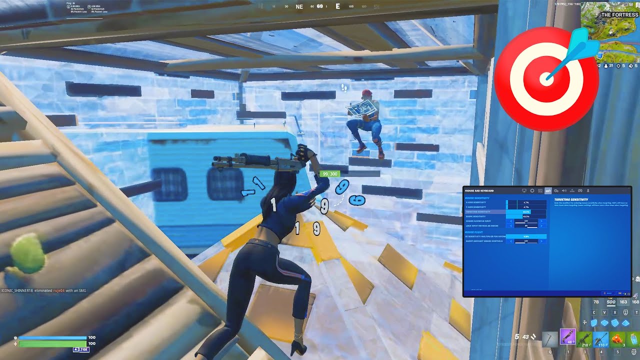 The *BEST* KBM Settings to FULL PIECE Players #shorts #fortnite